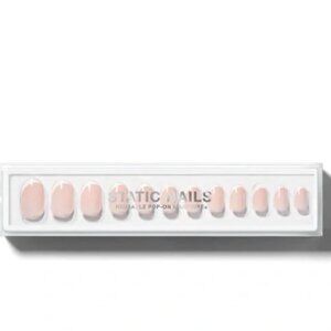 NWT Static Nails Reusable Curved French Tip Pop-On Manicures